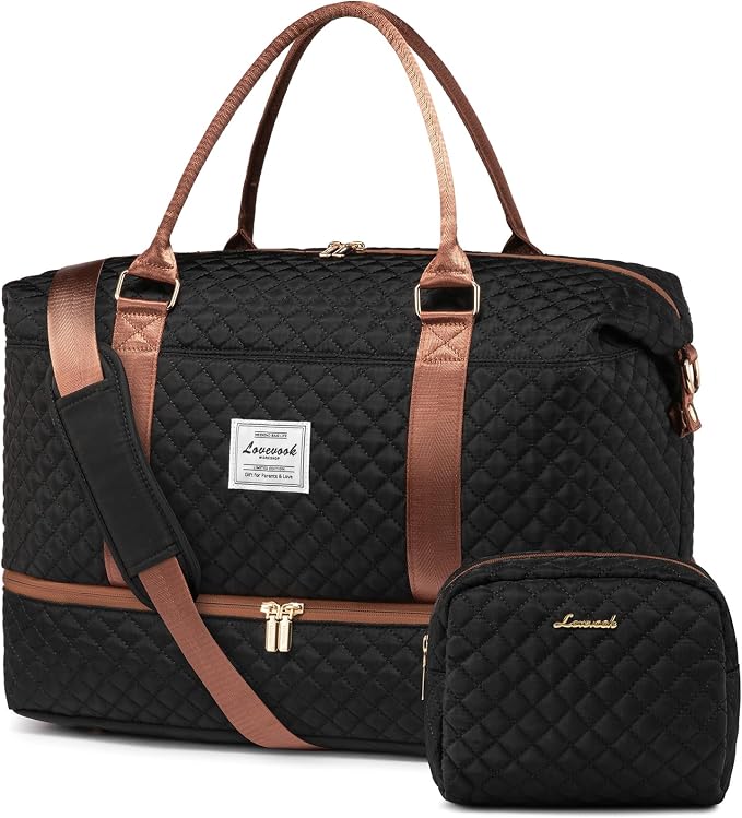 LOVEVOOK Travel Duffle Bag,Weekender Bags for Women with Shoe Compartment，Carry on Overnight Bag with Toiletry Bag,Gym Duffel Bag with Wet Pocket, Hospital Bags for Labor and Delivery by LOVEVOOK