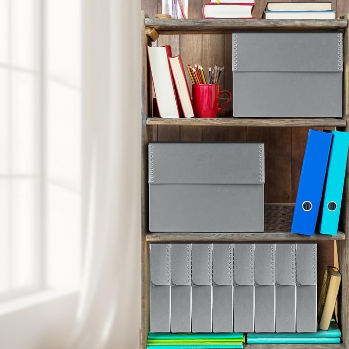 Lineco Archival Document Storage Box, Gray, 15.5" x 10.5" x 2.5" | Legal-Sized, Metal Edge, Acid-Free Boxboard Case, Organize Files, Prints, Photos, Pack of 2 - Image 7