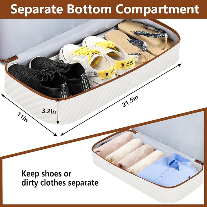 ITIEZY Weekender Bag for Women 21.5" Travel Duffel Large Carry On Bag 3PCS | Nylon Duffel Bag with Waterproof Shoe Compartment, Crossbody Bag and Toiletry Bag, Travel Weekend Hospital Overnight Gym Bag - Image 5