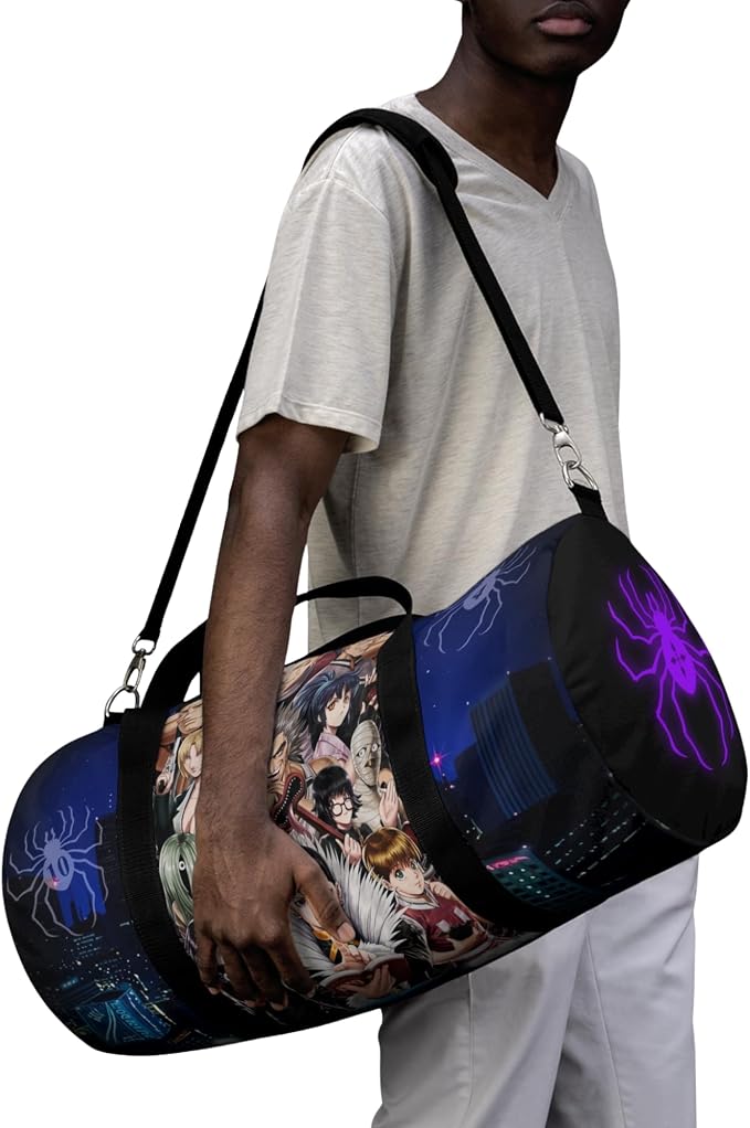 Anime Gym Bag for Women Men - Large Capacity Waterproof Workout Fitness Travel Sports Bags Fashion Street Camping Expandable Carry On Duffle Bag For Couple (Spder Troupe) PTY - Image 2