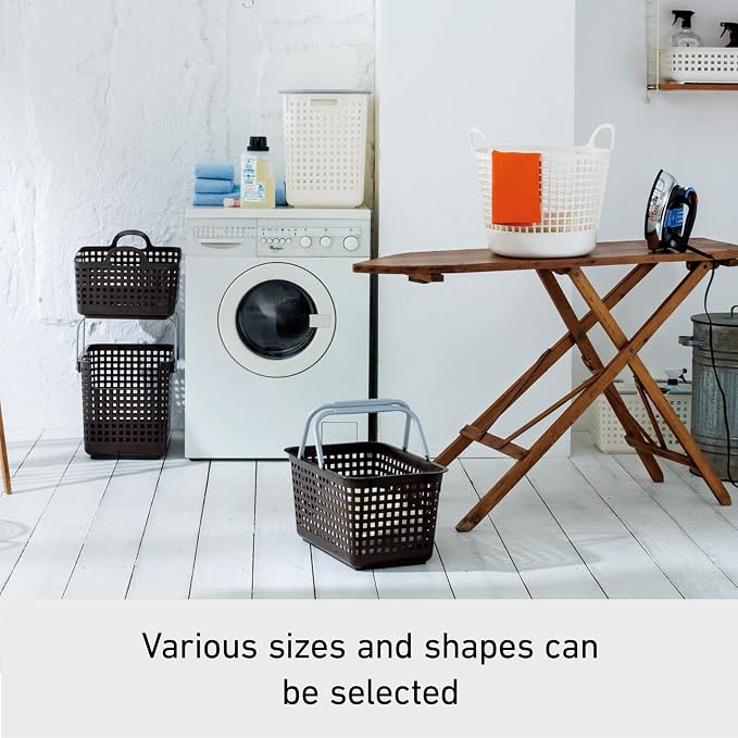 Like-it│SCB-4│Daily use inside or outside of the home. Movable handles make it easy to carry around.|Bathroom essentials, kid's toys, tools, and gardening.|18.03" x 12.01"x 10.35"| Mint Blue |6.6 gal - Image 5