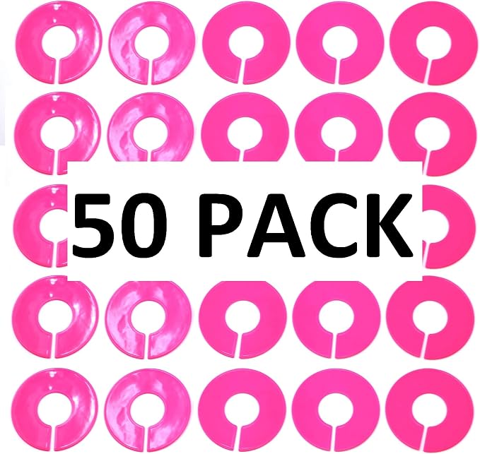 Pink Round Plastic Blank Rack Size Dividers - Multi-Pack (50) - Image 2