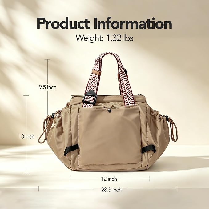Women's Everyday Tote Bag,Diaper Bag,Baby Bag,Newborn Essentials,Large Capacity,Baby Christening Gift,Baby Registry（khaki） - Image 6