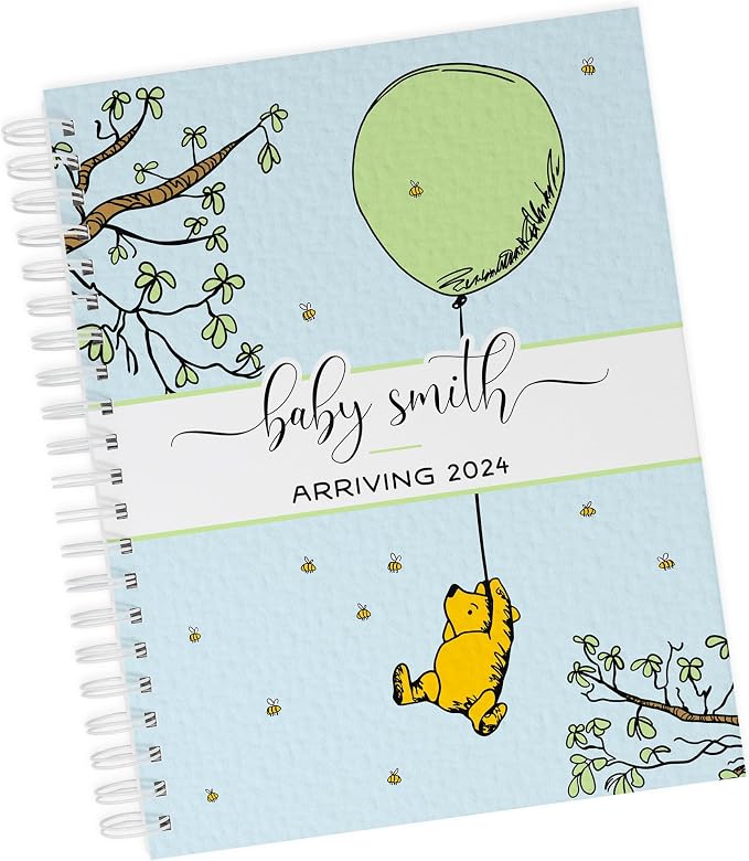Personalized Pregnancy Journal - Hardcover Pregnancy Memory Book Customized with Baby’s Name, Nickname or Phrase - Prompted Journal for New Moms (Green Pooh) by Unknown