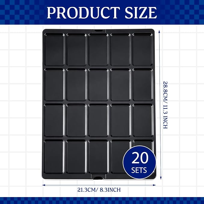Novabright 20 Pack Game Piece Counter Trays with Clear Lids | Game Board Card Sorting Tray, Each Case Has 20 Compartments, Storage Organizer Box, Wargames Tcg Collection - Image 2
