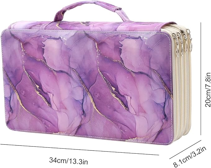 300 Slots Colored Pencil Case Organizer, 4 Layer Bag | Twill Oxford fabric,103 elastic loops,detachable handle,for travel,home storage,drawing tools,creative gifts - Image 8