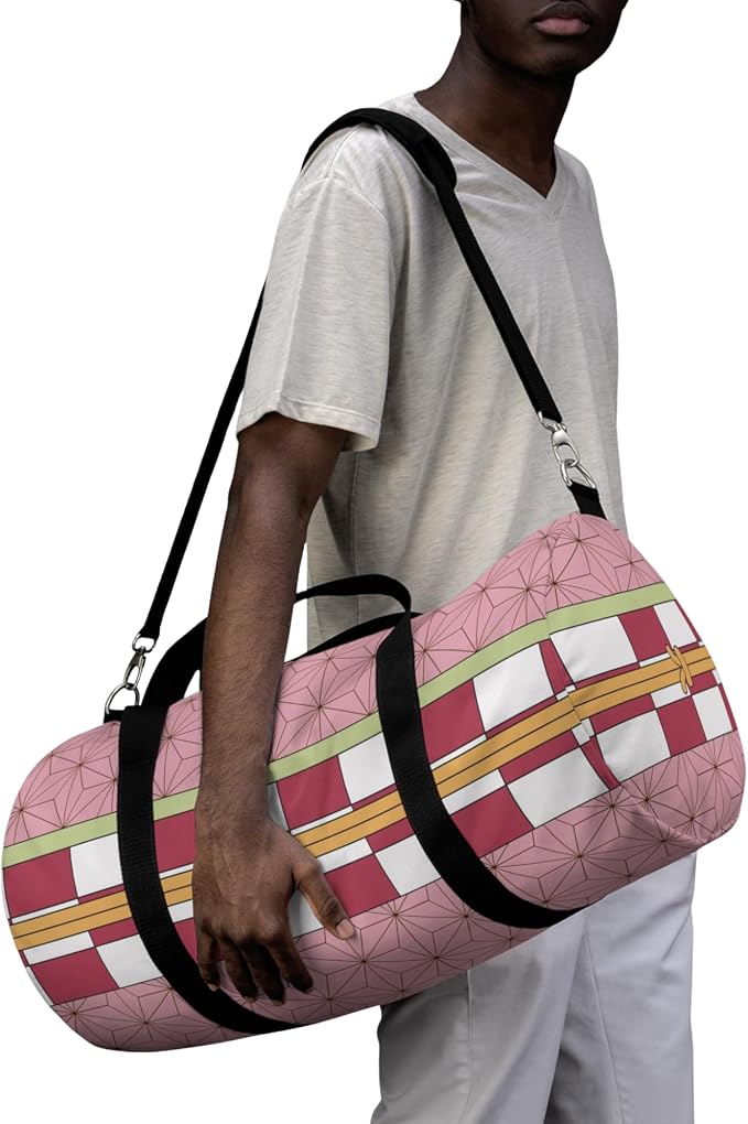 Anime Gym Bag for Women Men - Large Capacity Waterproof Workout Fitness Travel Sports Bags Fashion Street Camping Expandable Carry On Duffle Bag For Couple (Pink Nzka) PTY - Image 3