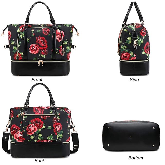CAMTOP Women Ladies Travel Weekender Bag Overnight Duffel Carry-on Tote Bag fit 15.6 Inch Laptop Computer - Image 8