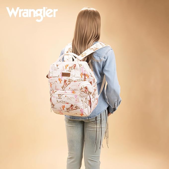 Montana West Wrangler Diaper Bag Backpack Aztec Callie Bag Travel Backpack Purses Western Multi-Function Baby Bags for Mom - Image 6