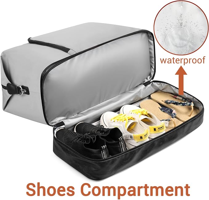 TIBES Travel Weekender Bag for Women, Overnight Bag with Shoe Compartment | 3PCS Large Travel Duffel Bag for Gym, Travel, Hospital, Business Trip, Carry On Tote, Wet & Dry Separation, Water Resistant - Image 3