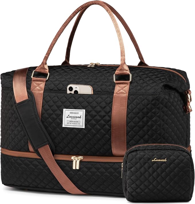 LOVEVOOK Travel Duffle Bag,Weekender Bags for Women with Shoe Compartment，Carry on Overnight Bag with Toiletry Bag,Gym Duffel Bag with Wet Pocket, Hospital Bags for Labor and Delivery by LOVEVOOK
