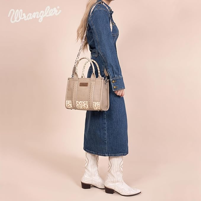 Montana West × Wrangler Tote Bag for Women Western Cow Print Purse Designer Top Handle Handbags - Image 2