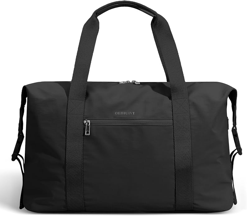 Women's Weekender bag Travel Duffel Bag with Shoe Compartment 21-inch Airline-Approved Carry-On, 2-Piece Overnight Bag Set Personal Item Luggage by GAYUAPEIABAG