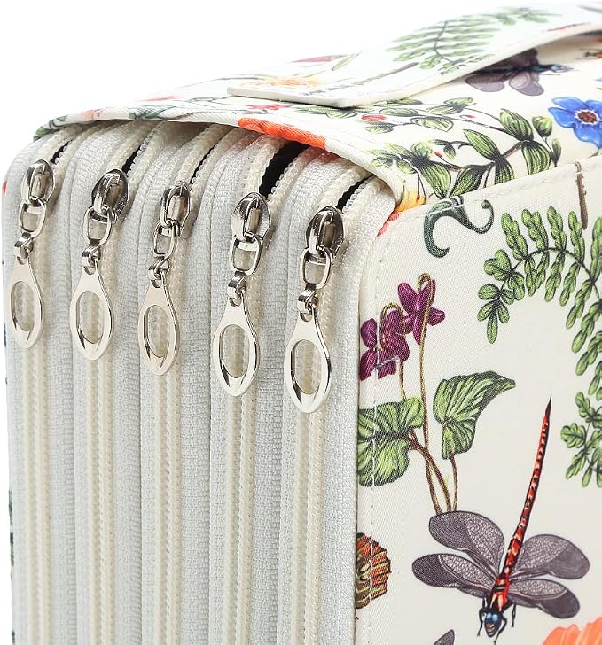 250 Slots Colored Pencil Case Organizer, 5 Layer Bag | Twill Oxford fabric,255 elastic loops,detachable handle,for travel,home storage, drawing tools,creative gifts - Image 5