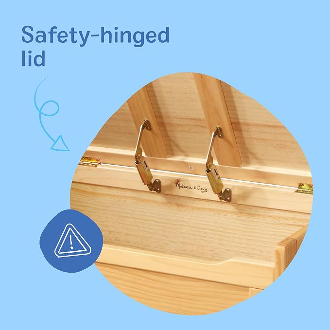 Melissa & Doug Wooden Toy Chest - Light Wood Furniture for Playroom, Blonde Kids Toy Box, Wooden Box Storage Organizer, Children's Furniture Chest - Image 5