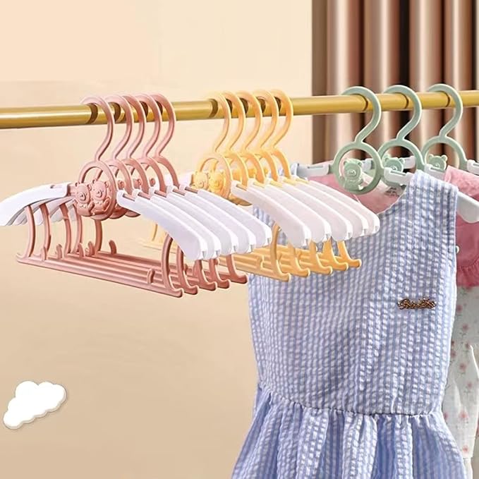 Baby Clothes Hangers 20 Pack, Plastic Kids Hangers Space Saving for Closet | Pink Hanger for Toddler Girl, Lightweight Anti-Slip Cascading Adjustable Children Infant Hangers, Ganchos para Ropa de Bebe - Image 6