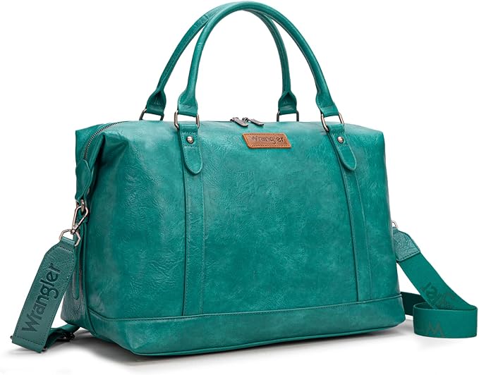 Wrangler Duffel Bag Large Travel Weekender Bag for Women Waterproof Carry on Overnight Bag for Gym,Trips,Weekends,Turquoise by THEOFFICIALMONTANAWEST