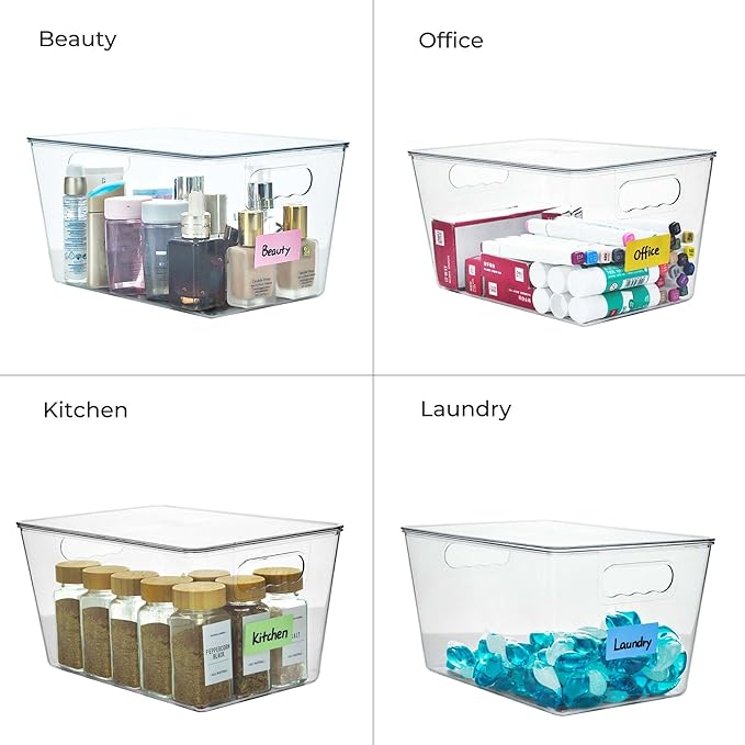 Clear Stackable Storage Bins, Plastic Toy Organizers and Storage with Lids, Toy Bins for Kids Organizer, Storage Container for Organizing for Playroom, Toy Storage Organizer Holds Toys(6) - Image 6