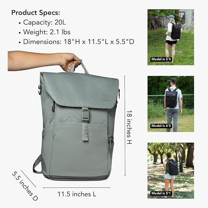 Huhu Diaper Bag Backpack – Large Baby Bag for Moms & Dads – Water-Resistant, Unisex Travel Kit for New Parents – Includes Changing Pad and 2 Organizer Pouches (Outdoorsy Sage) - Image 2