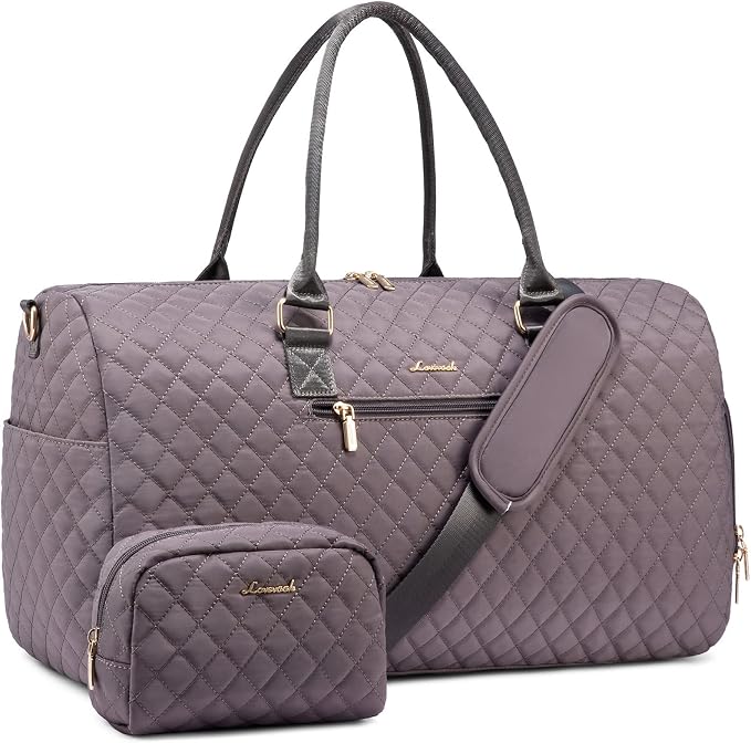 LOVEVOOK Travel Duffle Bag, Weekender Bag for Women with Toiletry Bag, Carry on Overnight Bag with Shoe Compartment, Gym Duffel Bag with Wet Pocket, Mommy Hospital Bags for Labor and Delivery by LOVEVOOK