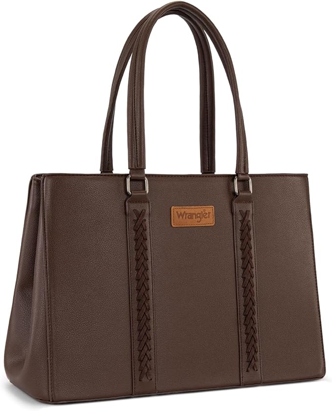 Montana West Wrangler Laptop Tote Bag for Women 15.6 Inch Computer Bag for Work Large Double Compartment Purse and Handbag by THEOFFICIALMONTANAWEST