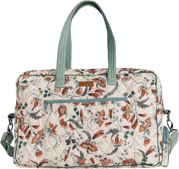Maison d' Hermine Weekender Bags for Women Cotton Quilted Duffel Overnight Luggage Weekend Bag for Men Gym Gifts Travel | Overnight Luggage Weekend Bag for Men Gym Sports Gifts Duffle bag Business Travellers Trip Spring Summer by MaisondHermine