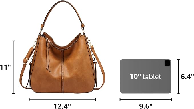 Hobo Crossbody Bag for Women, Designer Shoulder Purse Handbags - Image 3