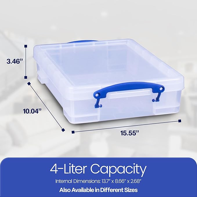 Really Useful Box Stackable Box, Clear (5 Pack) - Image 3