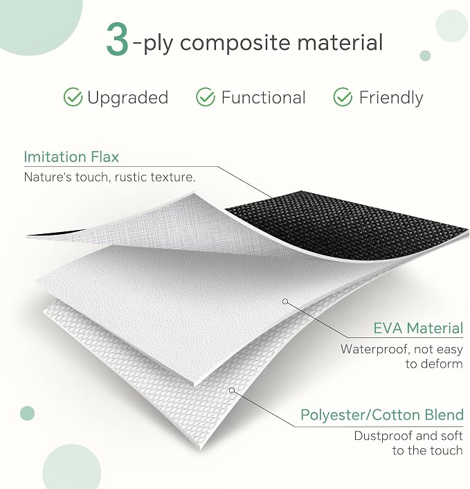 FinishingBo 11 inch Cube Storage Bin with Handles 6 Pack | Foldable Basket, Fabric Storage Bins, Closet Storage, Home Organizer (White/ Black) - Image 3
