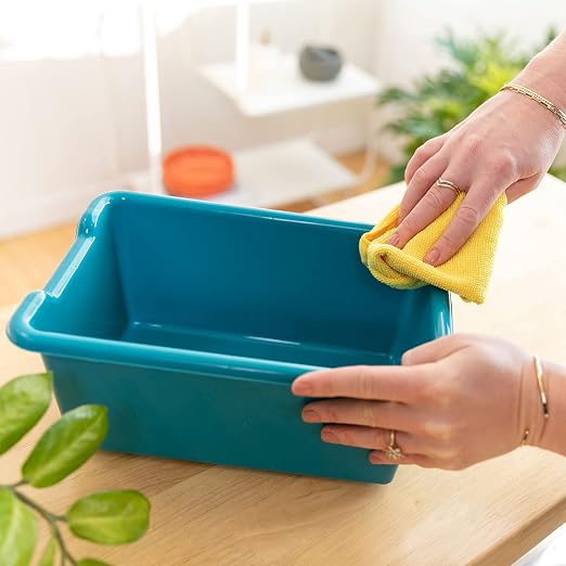 ECR4Kids Scoop Front Storage Bin, Multipurpose Organization, Contemporary, 15-Piece | Durable plastic, GREENGUARD Gold Certified, 1.2 gallon capacity, lightweight & nestable, built-in handle, classroom/home use - Image 9