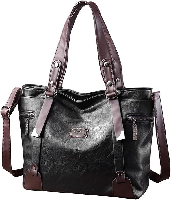 Handbags and Purses for women Vegan Leather Tote Bag for Women Satchel Shoulder Bags Travel Purse with Compartments by MCUVAEC