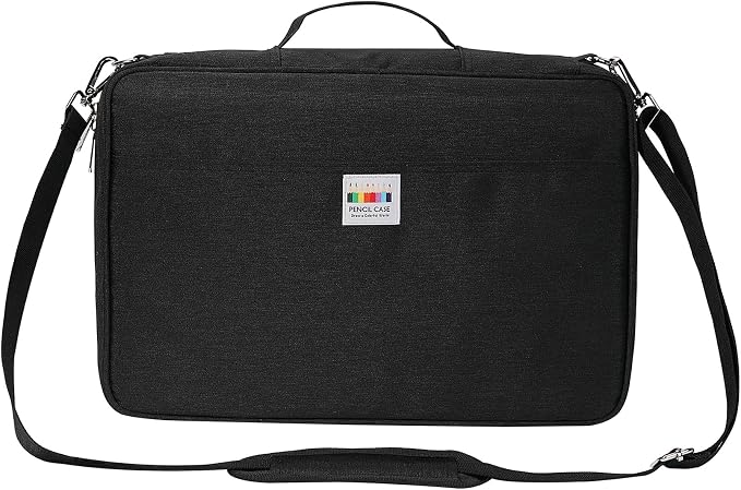 JAKAGO 480 Slots Colored Pencil Case Extra Large Capacity Pen Holder for Artist Painter Zipper Organizer Bag for Marker Highlighter Storage Case for Office Sketch Travel Supplies (Black) by JAKAGO