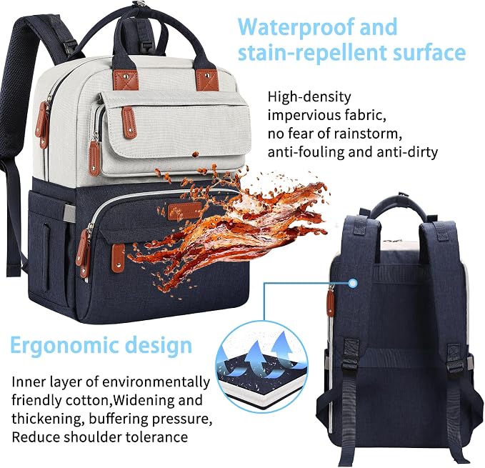 Legestori Diaper Bag Backpack, Baby Boy Diaper Bag, Unisex Large Baby Bag for Mom, Waterproof Baby Essentials Travel Diaper Backpack with Insulated Pockets and Stroller Straps - Image 5