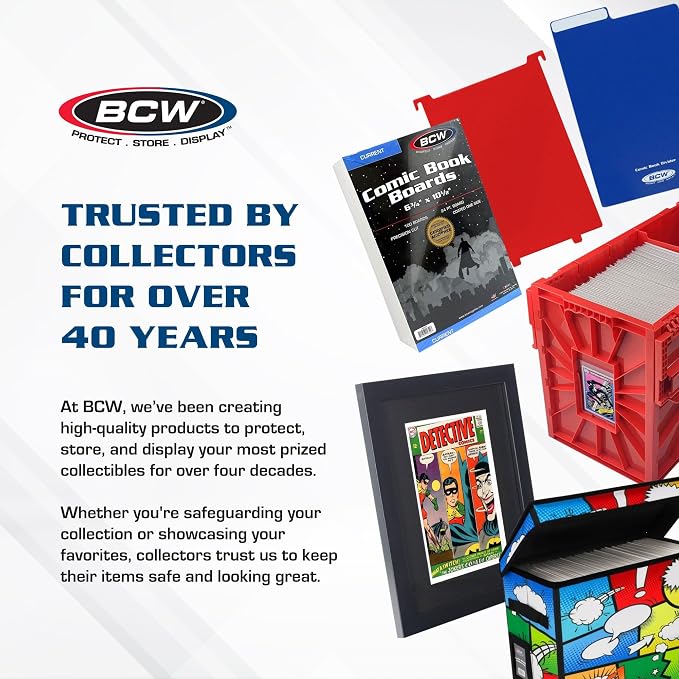 BCW Short Comic Book Bin, Holds 150 Comics Each, Blue, 2 Pack | Each acid-free plastic bin holds 150 Current or Silver Age comics with a locking lid, movable partition, and ID slot. - Image 8