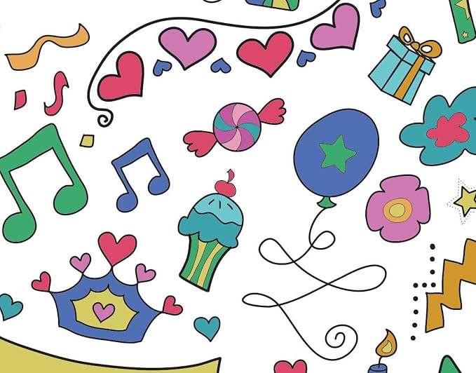 Birthday/Celebration Design – Square Tablecloth 60”X60” - Interactive Coloring Tablecloth for Kids – Poly/Cotton Fabric - Washable and Reusable – DIY Coloring Activity for Children and Adults - Image 6