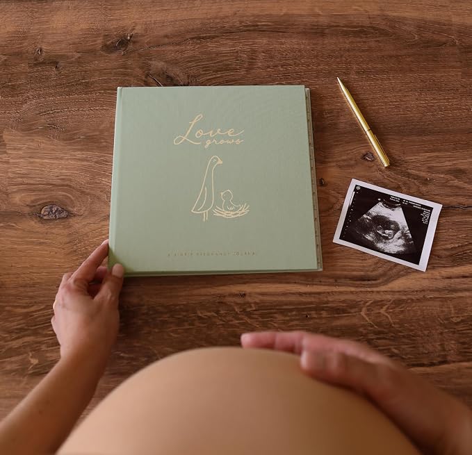 Lucy Darling Pregnancy Journal & Memory Book Moss Green, Mom & Baby Diary, Pregnancy Must Haves for Expecting First Time & Experienced Moms, Maternity Milestone Gifts, Premium Baby Book Keepsake - Image 6