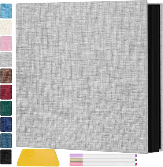 Zesthouse Photo Album Self Adhesive Pages, 60 Pages Magnetic Scrapbook Albums with Sticky Page, Photos Album Holds 8x10 & 5X7 & 4x6 & 6x8 & 3x5, Large Picture Book Ideal Gift for Family Wedding Baby by Zesthouse