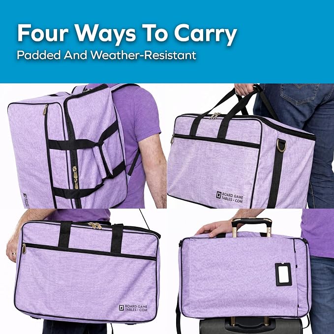 Board Game Bag, Fits 7 Standard Boxes, Padded For Protection | Carry With Backpack | Shoulder Strap or Luggage Slip | Duffle Bag For Travel Or Game Night - Image 3