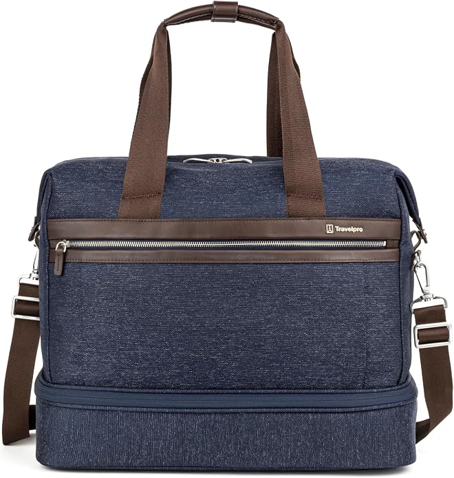 Travelpro Platinum Elite Carry on Soft Travel Drop-Bottom Weekender Bag, Overnight, Men and Women by Travelpro