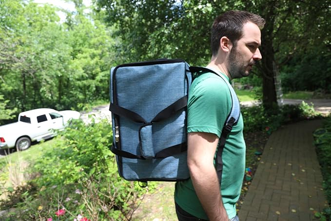 Board Game Bag, [Backpack/Shoulder Strap/Luggage Slip] | Padded Board Game Carrier (Ruby Red) - Image 6