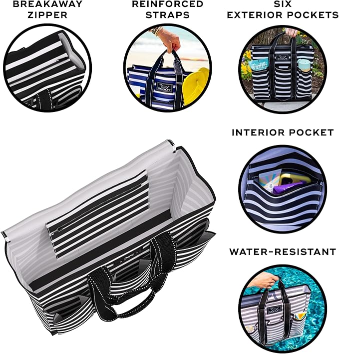 SCOUT Rocket Pocket Tote - Multi-use, zips shut | 7-Pockets, Folds flat for easy storage, Two Straps. The perfect versatile travel tote for busy nurses, teachers, and moms. - Image 4