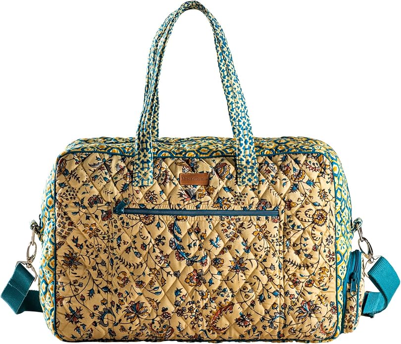 Maison d' Hermine Weekender Bags for Women Cotton Quilted Duffel Overnight Luggage Weekend Bag for Men Gym Gifts Travel | Overnight Luggage Weekend Bag for Men Gym Sports Gifts Duffle bag Business Travellers Trip Spring Summer by MaisondHermine