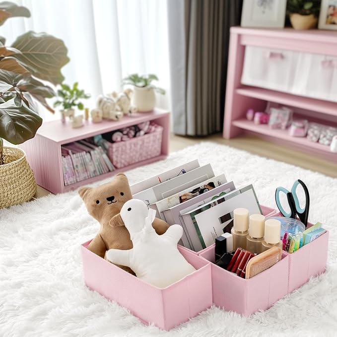 Drawer Organizer Clothes, 21 Pack Dresser Organizer for Baby Clothes, Underwear, Sock - Foldable Closet Organization and Storage Dividers Bins for Nursery, Bedroom (Pink) - Image 8