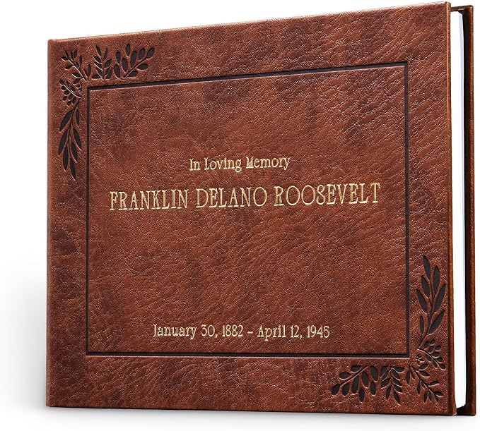 Funeral Guestbook - Guestbook for Funeral Celebration (Brown) | Elegant Memorial Keepsake, Premium Hardcover Construction, Thoughtfully Designed for Services, Lasting Tribute to Loved Ones by PROMOT