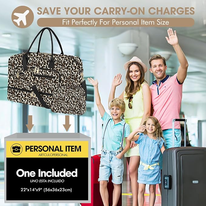 Travel Duffle Bag Weekender for Women - Carry-On Overnight Personal Item Bag with Shoe Compartment & Wet Pocket Large Weekend Tote Bags with Toiletry Hospital Bags for Labor and Delivery - Image 7