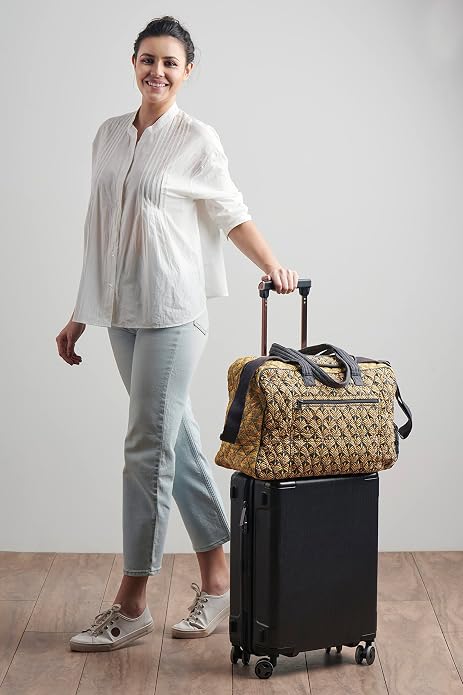 Maison d' Hermine Weekender Bags for Women Cotton Quilted Duffel Overnight Luggage Weekend Bag for Men Gym Gifts Travel | Overnight Luggage Weekend Bag for Men Gym Sports Gifts Duffle bag Business Travellers Trip Spring Summer - Image 3