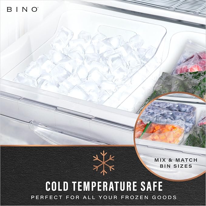 BINO | Plastic Storage Bins, Small - 6 Pack, Clear | THE SOHO COLLECTION | Pantry Organizers and Storage Containers Fridge Organizer Bins Kitchen Cabinet Organizer Medicine Cabinet Bin - Image 6