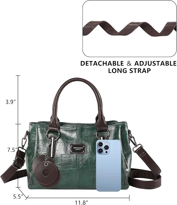 Handbags and Purses for women Vegan Leather Tote Bag for Women Satchel Shoulder Bags Travel Purse with Compartments - Image 3