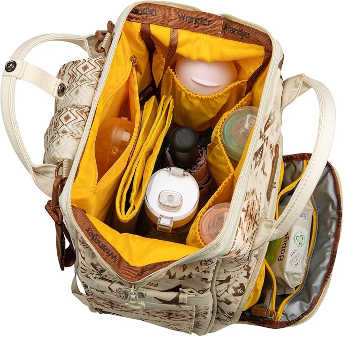 Montana West Wrangler Diaper Bag Backpack Aztec Callie Bag Travel Backpack Purses Western Multi-Function Baby Bags for Mom - Image 4