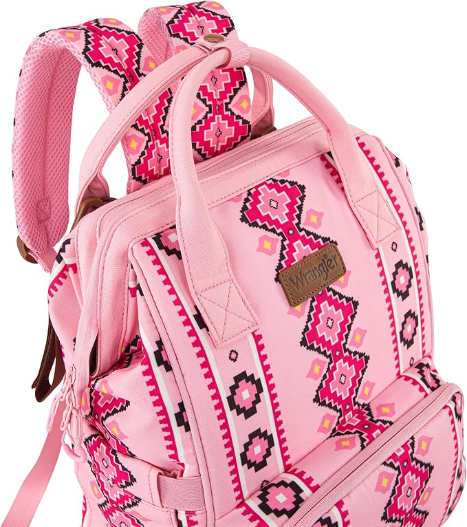 Montana West Wrangler Callie Diaper Bag Backpack with Stroller Straps Multifunction Baby Travel Bag WG2204-9110PK - Image 2